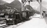 ältere Aufnahme vom Betrieb der Anschlussbahn Tschagguns der Vorarlberger Illwerke, wo Lok Nr 1 der VIW verschublok auf der Normalspur war.