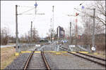 Die Anschlussbahn zur Kraftwerksgruppe Mellach teilt sich knapp 500 Meter nach dem Abzweig zur Südbahn .