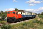 A-BIF 2060.14 beim zweit�gigem Fotospezial "Dieselnostalgie im Weinviertel" am 22.August 2026 beim Strecken-Km 62,2 der Lokalbahn Korneuburg - Hohenau.