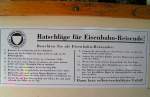 Ratschlge fr Eisenbahnreisende, noch immer Aktuell?? (gesehen am 22.Sept.2007)