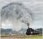 GEG 657.2770 mit einem Fotopersonenzug, welcher am 4.10.2008 anlsslich der Ampflwanger Dampftage in Verkehr gesetzt wurde, aufgenommen in Wolfsdoppel.