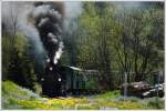 Saisonbeginn auf der Feistritztalbahn. 83-180 (gebaut 1949 unter der Fabriksnummer 136 von Đuro Đakovic in der heute in Kroatien liegenden Stadt Slavonski Brod und 1998 vom bosnischen Kohlenbergwerk Banovići im August 1998 an den Club U 44 verkauft) bespannte am 29.4.2012 den Plandampfbummelzug von Weiz nach Birkfeld und wieder retour. Die Aufnahme entstand zwischen Rosegg und Koglhof.