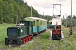 Zweizugsamstag auf der Hllentalbahn mit V-2 und E-1 in Hirschwang. 14.9.13