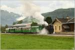 SKGLB (Salzkammergut-Lokalbahn) Lok 12 fhrt mit einem Sonderzug auf der Taurach/Murtalbahn von Mauterndorf nach Frojach.