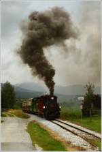 Die 1944 von Socit Franco-Belge gebaute Heeresfeldbahnlokomotive HF 160 D (BB 699.01), fhrt auf der Taurachbahn von St.