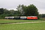 NLB 2143.56 am 02.September 2018 mit dem SR 16434 (Wien Praterstern - Zellerndorf - Laa/Thaya - Mistelbach) auf der Pulkautalbahn beim Strecken-Km 132,5.