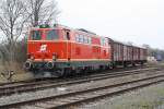 NLB 2143 070-7 am 24.Jänner 2015 beim Verschub in Mistelbach LB.