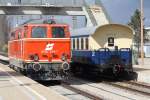 NLB 2143 070-7 und BT 7139.61 (UIC-Nr.: A-NLB 50 81 24-19 061-4) am 06.April 2015 in Hohenau.