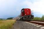 DH1500.6 mit 3 Doppelstockwagen am Hacken auf der Ostschleife bei Wettmanstätten . 12.06.2014