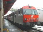 City-Shuttle-Zug mit Steuerwagen 80-73 101 am 27.01.2003 in Salzburg Hbf.