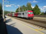 City-Shuttle Steuerwagen am R 4288 nach Friesach beim Halt in Krumpendorf am 11.08.08.