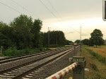 Blick auf den Bahnsteig in Bregenz am 29.7.03