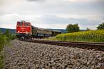 Die 2143.56 der Neuen Landesbahn am einem Samstag Morgen auf dem Weg nach Ernstbrunn. Enstanden ist die Aufnahme kurz vor der ehemaligen Haltestelle Weinsteig. (01.07.2018)