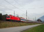 �EC bei Terfens-Weer am 18.11.2008 mit BR 1116 212 als Zuglok.