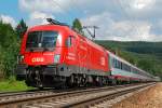 1116 260  Europ�ischer Lokf�hrerschein  am OEC 564 am 15.08.2009, kurz vor Tullnerbach-Pressbaum.