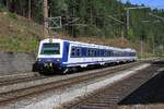 R 6479 (Payerbach-Reichenau - Mürzzuschlag) mit dem ÖBB 6020 306-4 als erstes Fahrzeug fährt am 15.August 2019 in den Bahnhof Semmering ein.