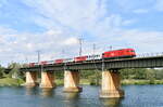 2016 031 mit R 2573 (Marchegg - Wien Hbf) am 09.07.2020 auf der Donaubrücke in Wien-Stadlau