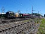 1116 216-1 (King of Waltz) braust mit rjx162-662 durch den Bhf.Timelkam und überholt hier R2/5064; 260501