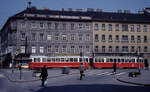 Wien Wiener Stadtwerke-Verkehrsbetriebe (WVB) SL 71 (C1 107 (SGP 1955)) III, Landstraße, Rennweg / Ungarstraße am 3. Mai 1976. - Scan eines Diapositivs. Kamera: Leica CL.