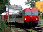 80 73 125-1 mit Zugleistung R3478 (Schublok 2016071)bei der Rieder Bahnhofseinfahrt;110907