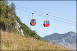 Niedlich wirkt der  Anblick  der Gondeln der Katrin Seilbahn am 19.09.2025