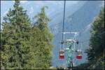 Ausblick aus einer Gondel  der Katrin Seilbahn am 19.09.2025