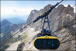 Steil ist nicht nur der Aufstieg auf den Dachstein sondern auch die Fahrt mit der dazugeh�rigen Seilbahn . 28.07.2026