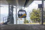 Bereits an der Mittelstation der Planai Seilbahn Talw�rts .
