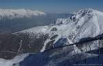 Hoadlbahn - mit Nockspitz und Nordkette, Blick ins Inntal. Axamer Lizum, Ende Feber 2013 kHds