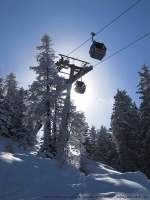 Anfang Mrz 2010 - noch vor wenigen Stunden hat es hier geschneit, und die Sonne und leichter Wind erzeugen immer wieder zarte Schneeschleier, hier auf der Gtzener Seite des Pfriemeskpfls, seit