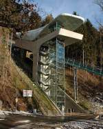 Innsbruck, Hungerburgbahn, Haltestelle  Alpenzoo , 04.01.2008