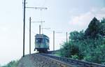 Pöstlingbergbahn Linz__Tw XVIII [ESG, 1958] berauf auf dem 'Hohen Damm'__28-07-1975