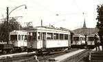 Pöstlingbergbahn Linz__Tw XII, XIII, XVII, XVIII im Talbahnhof Urfahr.__28-07-1975