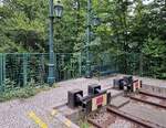 Das Streckenende der P�stlingbergbahn, am 26.07.2026 auf dem P�stlingberg in Linz.