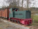 Feldbahnlokomotive aufgestellt als Denkmal in Mhldorf bei Feldbach (Stmk.) aufgenommen am 29.1.2007