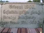  Belastungsschild  des 1906 errichteten  Bahnsteges  in Ried i.I.
