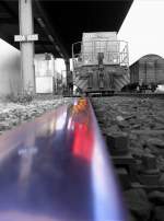 Am 9.7.04 mute der LTE-Zementzug (Leerzug) von Wien Liesing nach Marchegg seine Fahrt zwecks Tankung in Wien Ost unterbrechen.