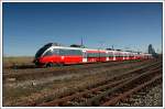 MAV 5342 001 + 5342 002 am 3.2.2008 anlsslich einer berstellugnsfahrt als SLP 93056 von Hegyeshalom nach Wien Franz-Josefs Bahnhof - Grtelbrcke bei der Durchfahrt in Gramatneusiedl.