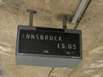Zugzielanzeige des Regionalzuges nach Innsbruck Hbf.