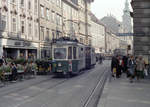 Graz GVB SL 3 (Tw 206 (?)) Herrengasse / Hauptplatz am 17. Oktober 1978. - Scan eines Farbnegativs. Film: Kodak Safety Film 5075. Kamera: Minolta SRT-101.