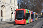 Graz VB 243  FH Joanneum  als Linie 7 auch am Kaiser Josef Platz, 15.02.2018.