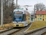 Graz. Am 29.02.2020 fuhr Cityrunner 661 auf der Linie
1. Dieses Foto entstand bei der Ausfahrt der Schleife
Mariatrost. 