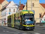 Graz. Am 06.05.2020 war Cityrunner 667 auf der Linie 3 unterwegs, hier auf der Murbrücke bzw. Erzherzog-Johann-Brücke auf dem Weg Richtung Laudongasse