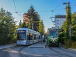 Am 10.07.2020 kurz nach viertel Acht war befuhr TW 605 das letzte Mal die Laudongasse. Bei der Ankunft in der Endstation blieb noch Zeit für ein Abschiedsfoto mit VB 205.