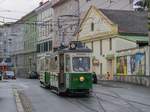 Graz.TW  206+319B waren am 25.07.2020 als Sommerbim unterwegs, hier in der Steyrergasse.