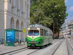 Graz. Am 09.08.2020 öffnete das Tramway Museum Graz das zweite Mal für Besucher seine Pforten. Neben Oldtimer 121 war auch TW 267 zwischen Mariatrost und der Remise Alte Poststraße unterwegs, hier am Kaiser-Josef-Platz.
