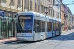 Graz. Am 01.07.2016 fuhr das letzte Mal eine Straßenbahn in die Schleife St. Leonhard am Riesplatz. Während einer veranstaltung am 05.09.2020 erwachte der alte 7er wieder zum Leben - auch wenn der Fahrer nur falsch beschildert hat.