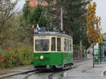 Graz. Am Vormittag des 27.10.2020 veranstaltete eine Gruppe eine Sonderfahrt mit TW 206. In der Laudongasse konnte ich den Oldtimer in Fahrtrichtung Remise Steyrergasse ablichten.