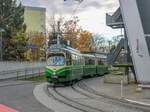 Graz. Die insgesamt zehn Straßenbahnbahnwagen der Reihe 500 (501 – 510) sind die ältesten Straßenbahnwagen, die es aktuell gibt, sowie die einzigen Hochflurfahrzeuge im Fuhrpark der Graz Linien. Am 03.11.2021 konnte ich den TW 508 beim Bahnhof Liebenau fotografieren.
