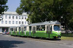 Am 1. Juli 2010 ist TW 531 auf der Linie 3 unterwegs und befährt soeben die Schleife am Hauptbahnhof. 